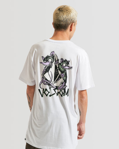 Camiseta Volcom Long Fit Sktratz Branca