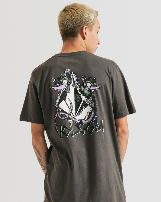 Camiseta Volcom Long Fit Sktratz Grafite