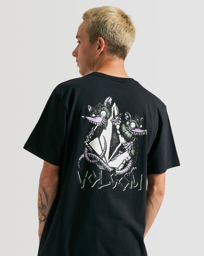 Camiseta Volcom Long Fit Sktratz Preta