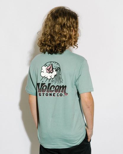 Camiseta Volcom Regular Breaker Juvenil Verde