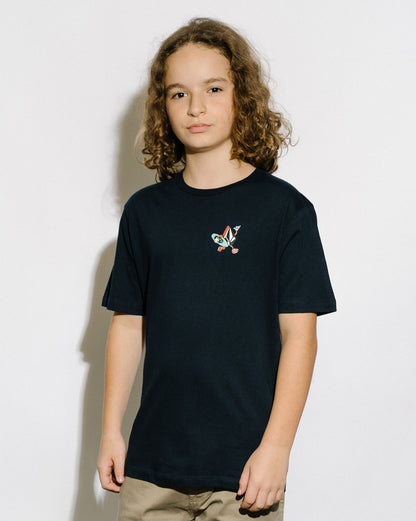 Camiseta Volcom Regular Frother Juvenil Marinho