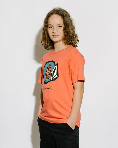 Camiseta Volcom Regular Inner Space Juvenil Vermelha