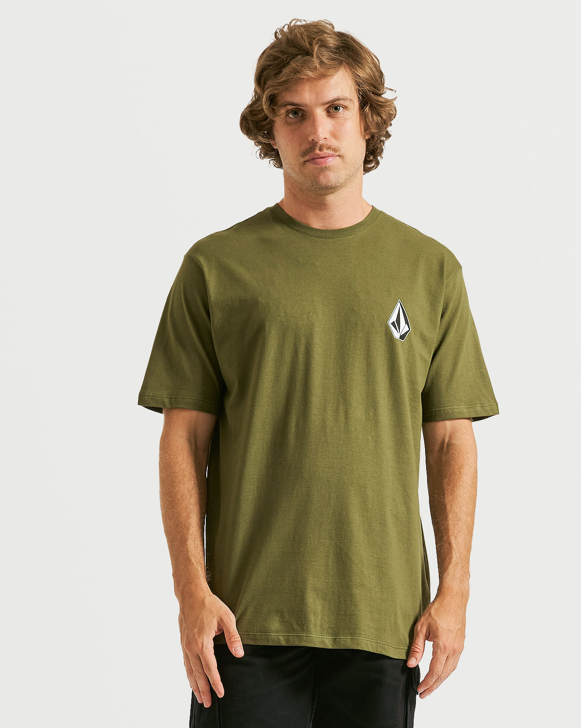 Camiseta Volcom Regular Deadly Stone Militar