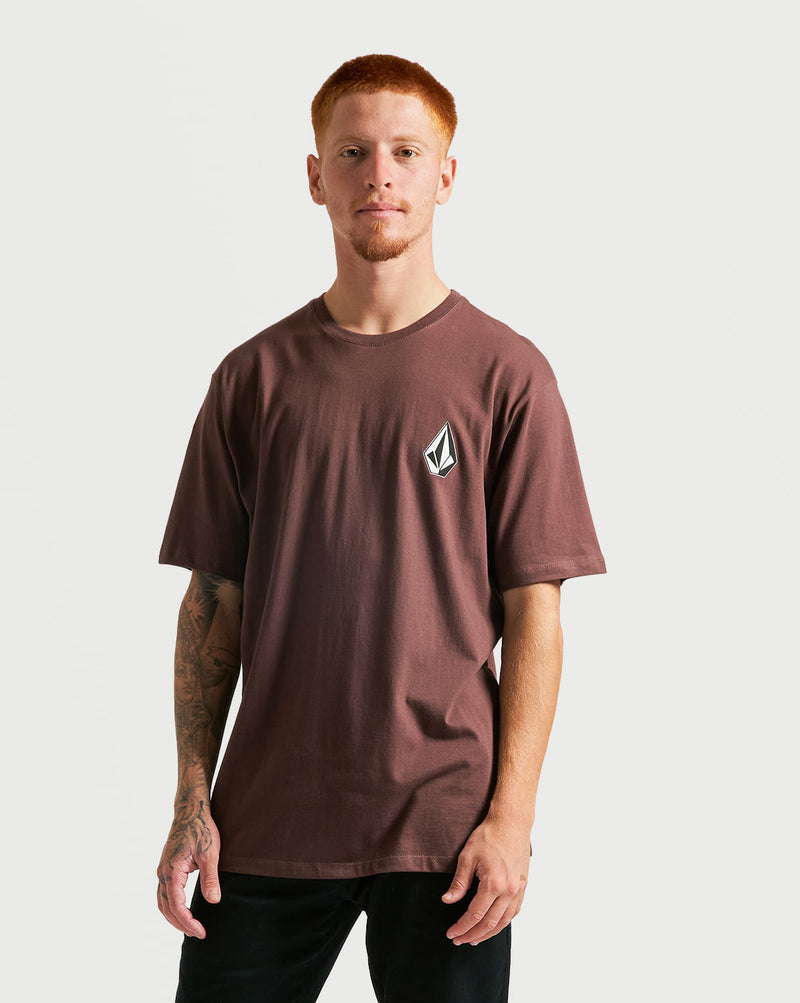 Camiseta Volcom Regular Deadly Stone Vinho