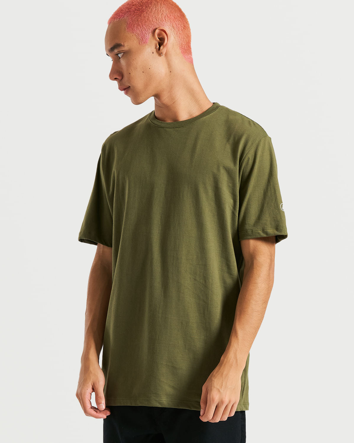 Camiseta Volcom Regular Solid Stone Militar