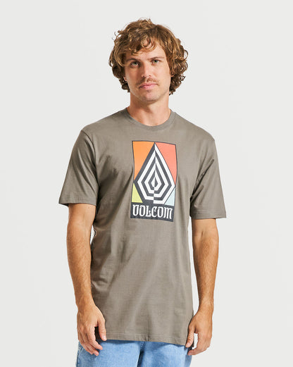 Camiseta Volcom Regular Zorn Cinza