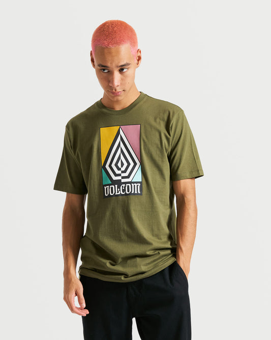 Camiseta Volcom Regular Zorn Militar