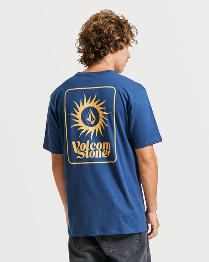 Camiseta Volcom Regular Sunrizer Azul