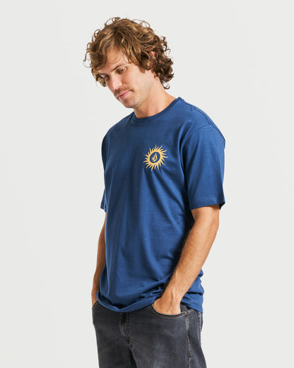 Camiseta Volcom Regular Sunrizer Azul