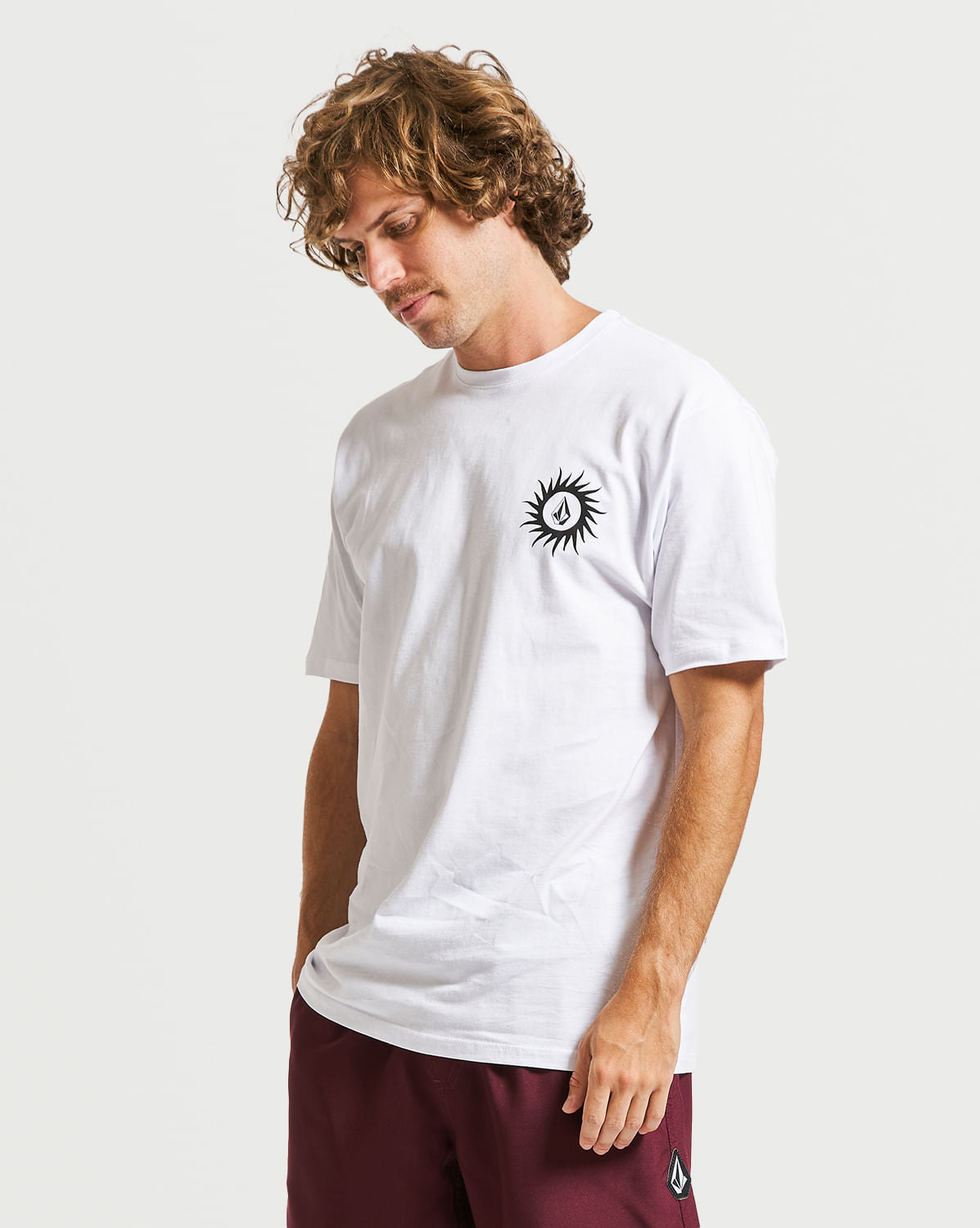 Camiseta Volcom Regular Sunrizer Branca