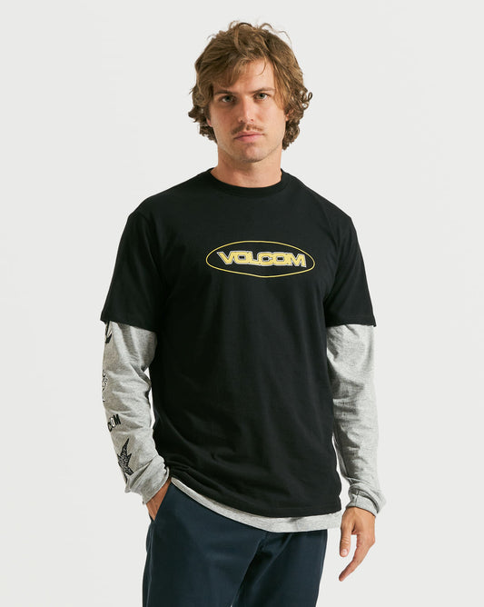 Camiseta Volcom Regular Dial Up Preta