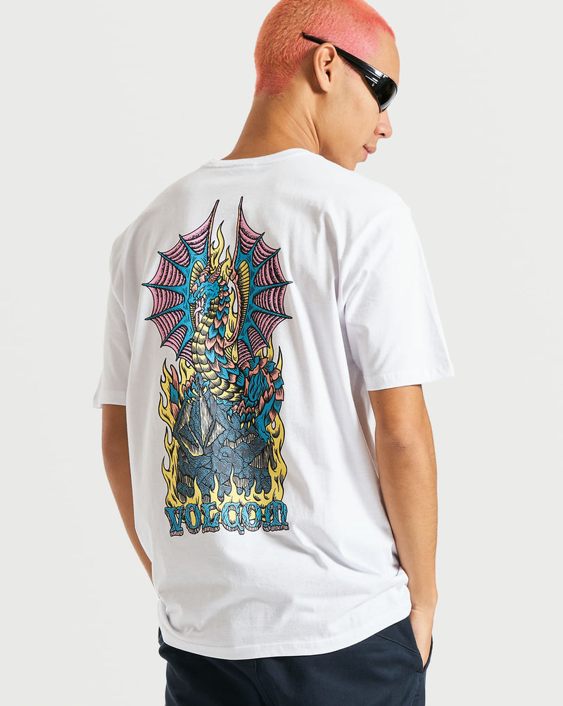 Camiseta Volcom Regular Brimstone Branca