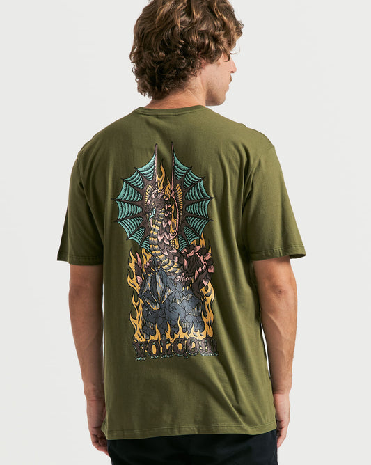 Camiseta Volcom Regular Brimstone Militar