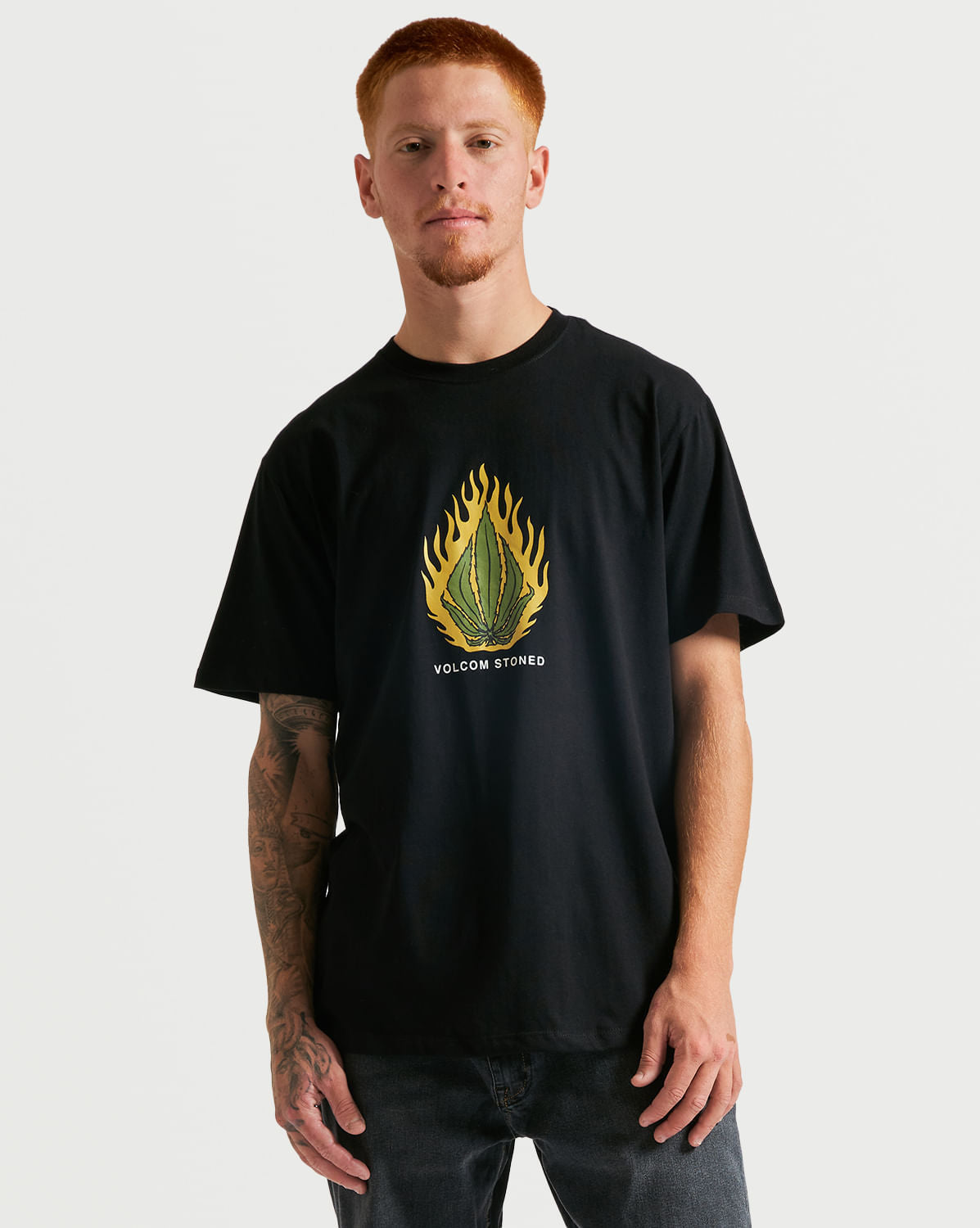 Camiseta Volcom Regular Rubble Preta