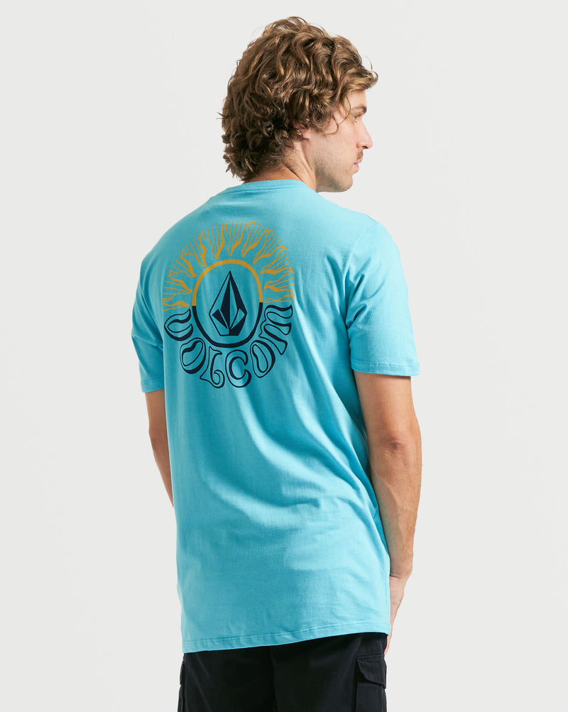 Camiseta Volcom Slim Glass Off Azul Claro