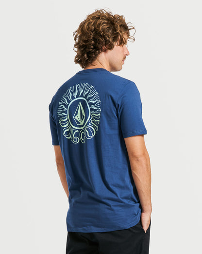 Camiseta Volcom Slim Glass Off Azul Escuro