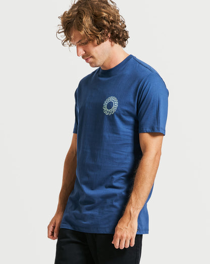 Camiseta Volcom Slim Glass Off Azul Escuro