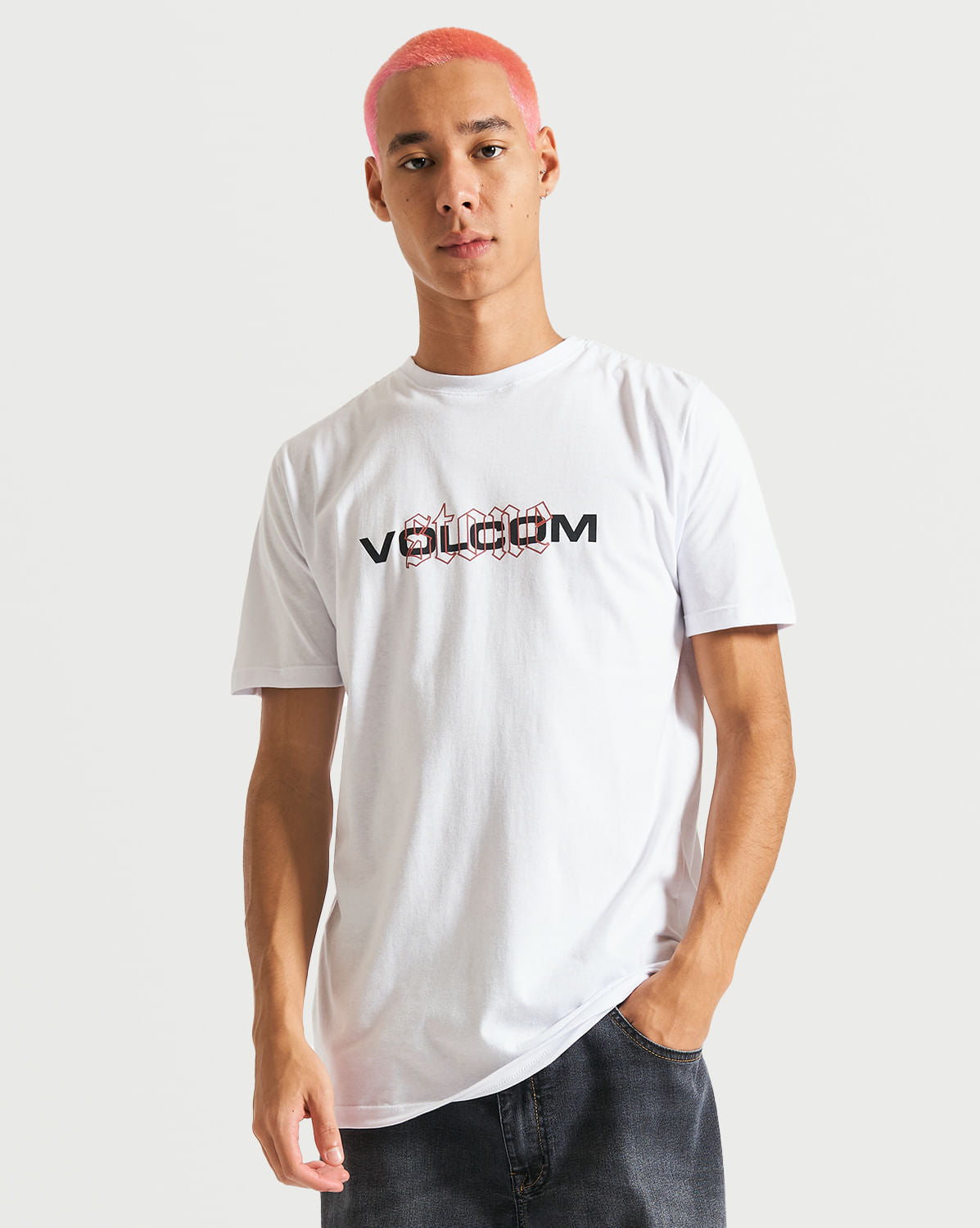 Camiseta Volcom Slim Cover Up Branca