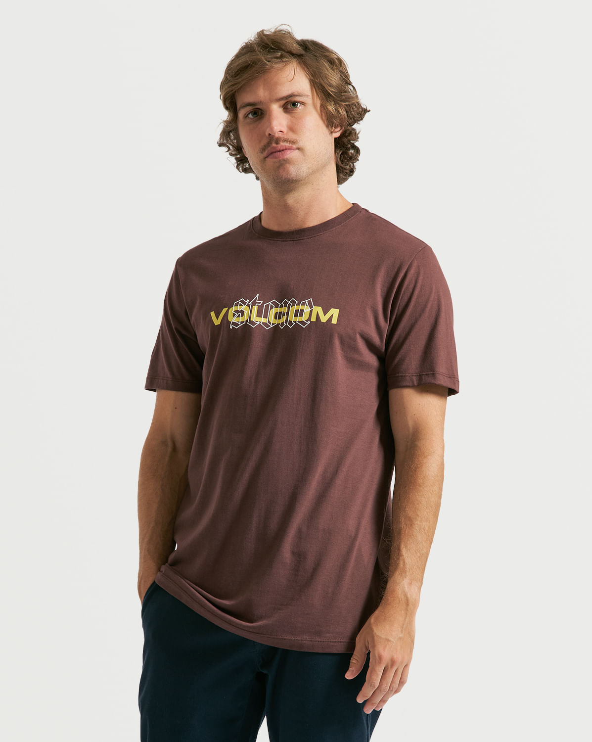 Camiseta Volcom Slim Cover Up Vinho