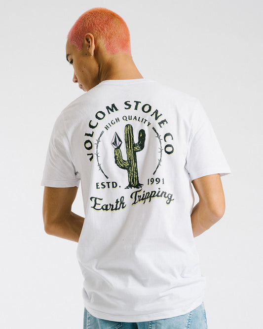 Camiseta Volcom Long Fit Prickly Branca