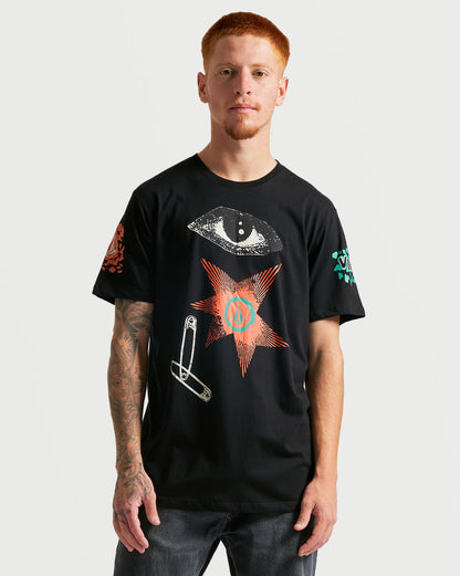 Camiseta Volcom Long Fit Holidazed Preta