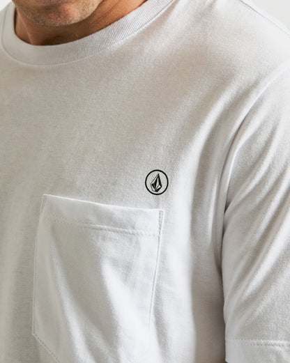 Camiseta Volcom Long Fit Solid Pocket Branca