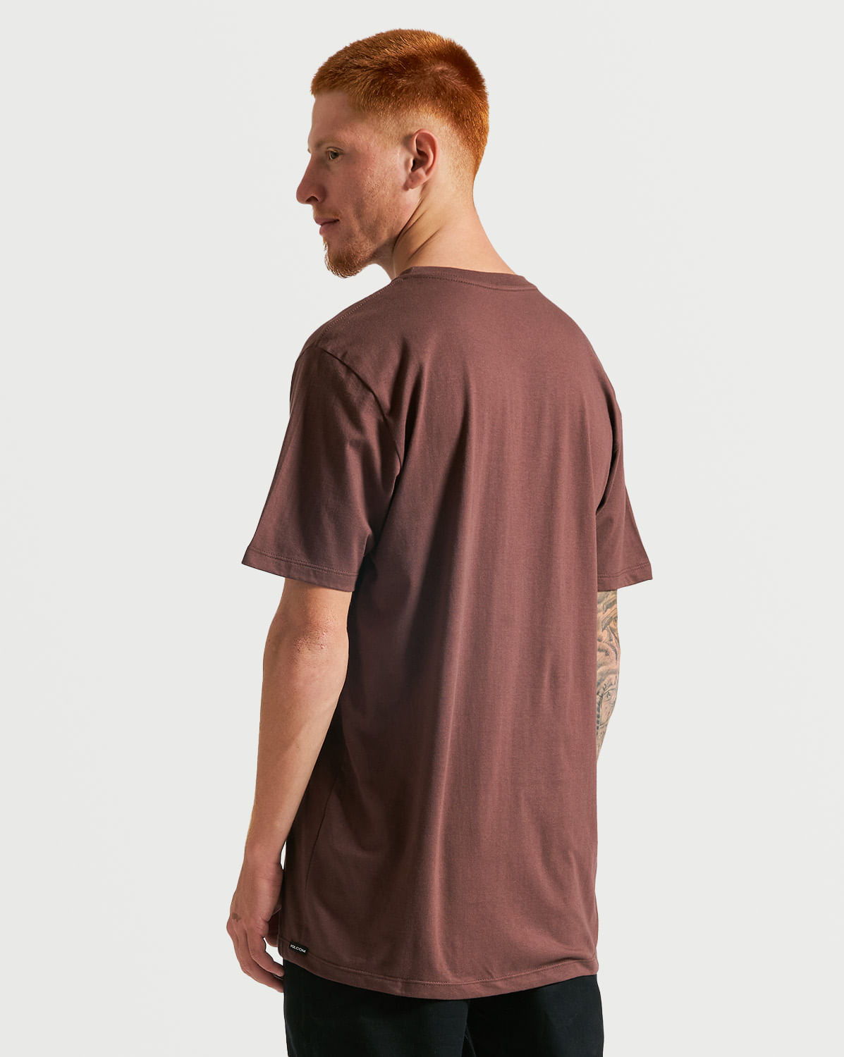 Camiseta Volcom Long Fit Solid Pocket Vinho