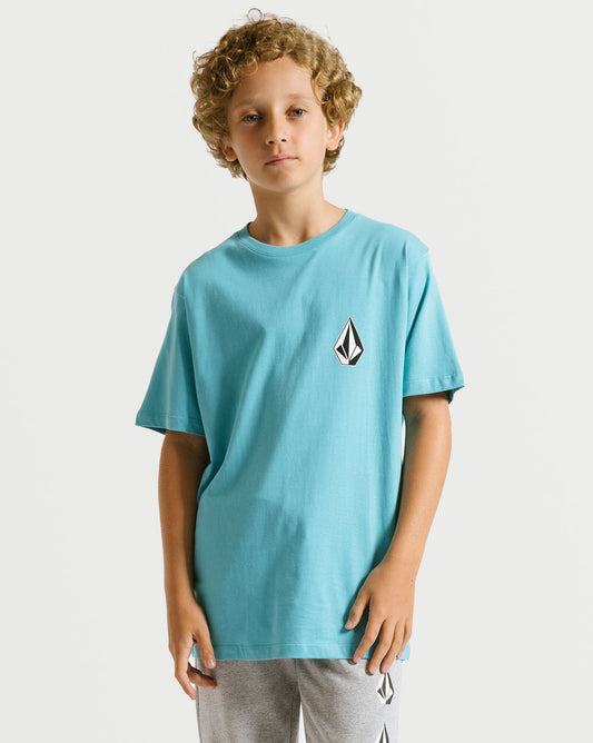 Camiseta Volcom Regular Deadly Stone Juvenil Azul