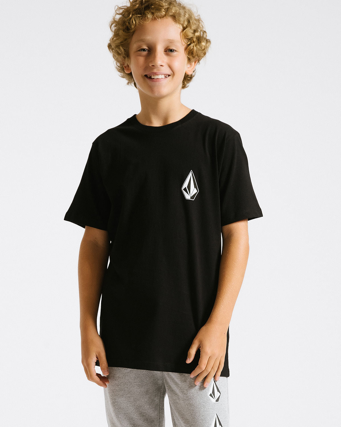 Camiseta Volcom Regular Deadly Stone Juvenil Preta