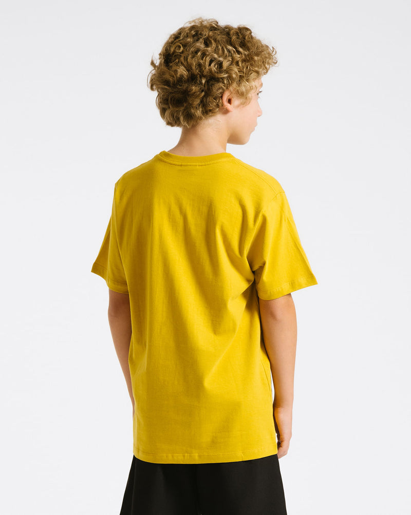 Camiseta Volcom Regular Crisp Stone Juvenil Amarela