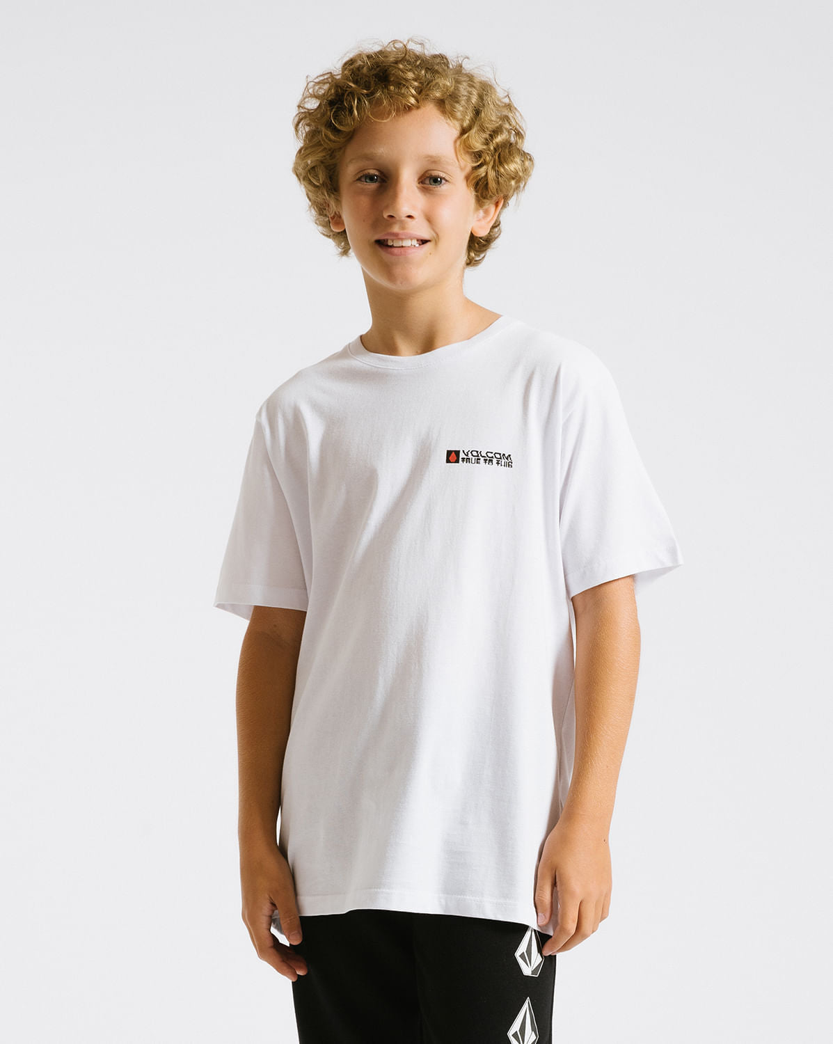 Camiseta Volcom Regular Slider Juvenil Branca