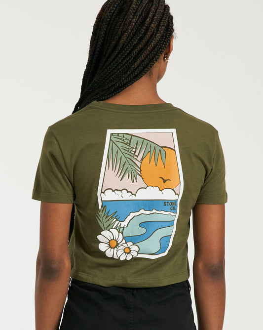 Camiseta Volcom Regular Sun Kissed Verde