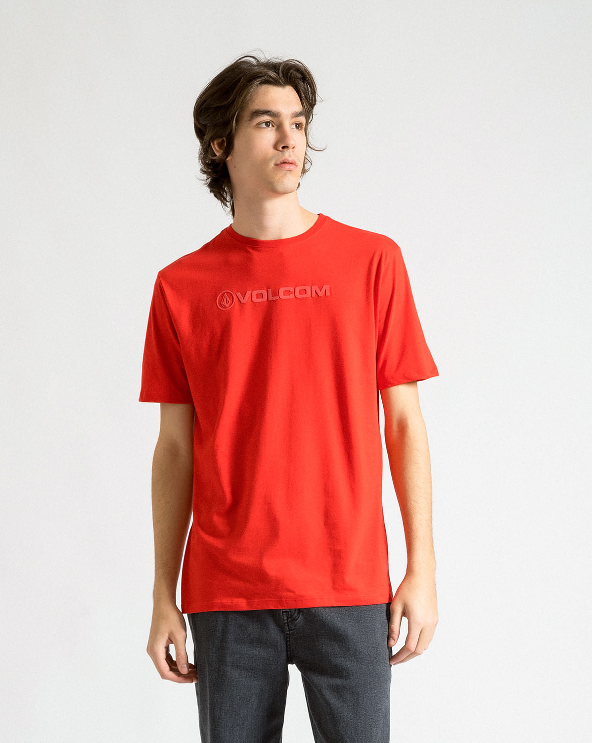 Camiseta Volcom Regular New Style Vermelha