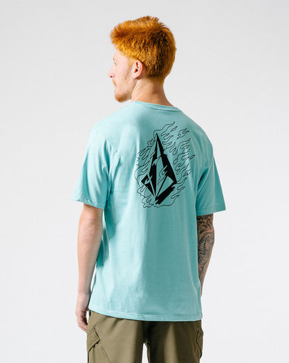 Camiseta Volcom Regular Fire Fight  Azul