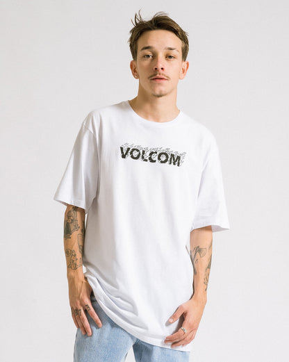 Camiseta Volcom Regular Fire Fight Branca