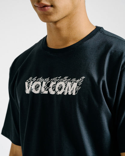 Camiseta Volcom Regular Fire Fight Preta