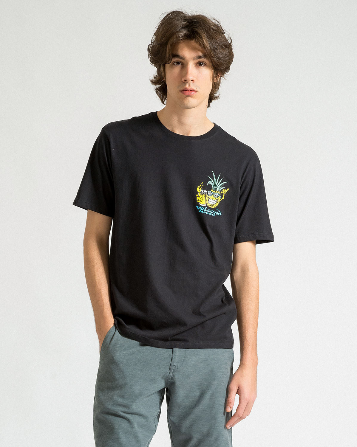 Camiseta Volcom Regular Pickled Preta