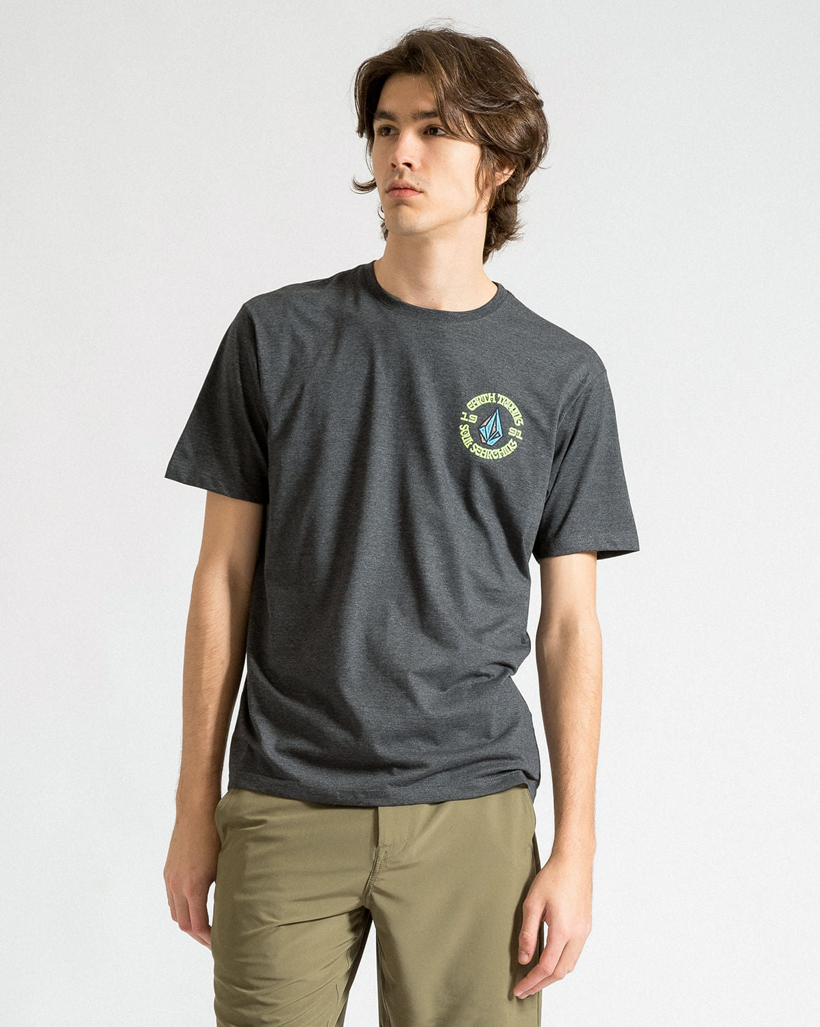 Camiseta Volcom Regular Fried Preta