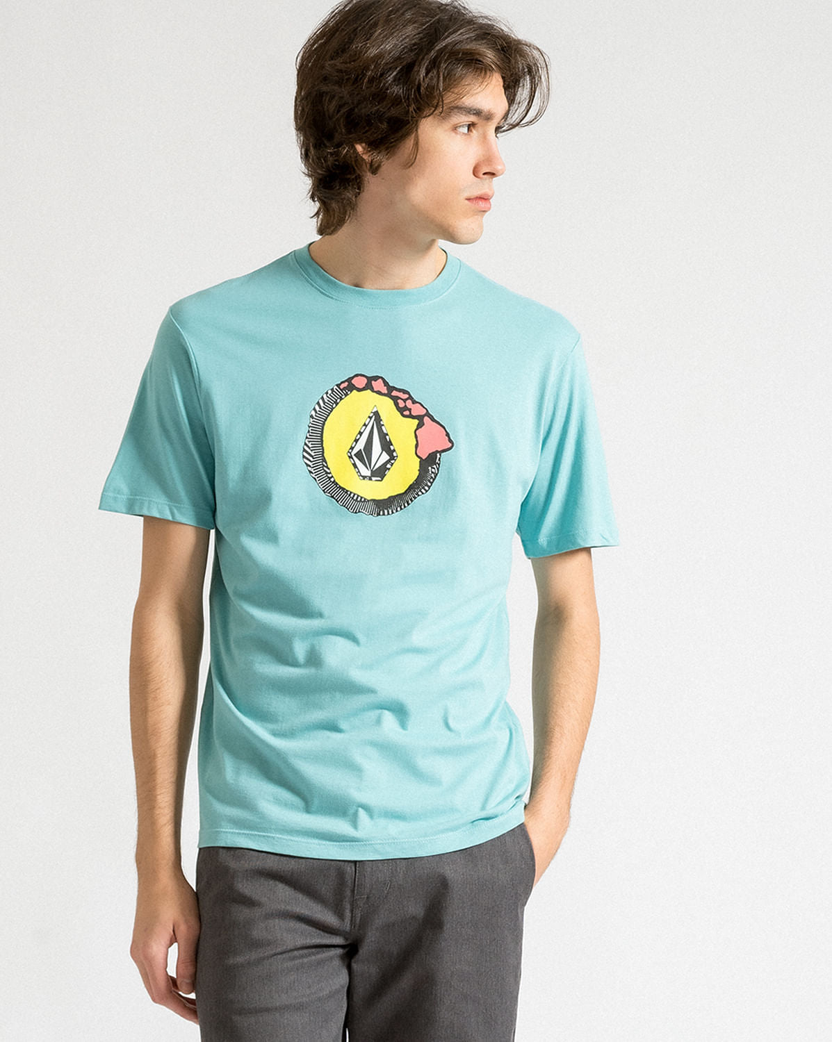 Camiseta Volcom Regular Looper Azul