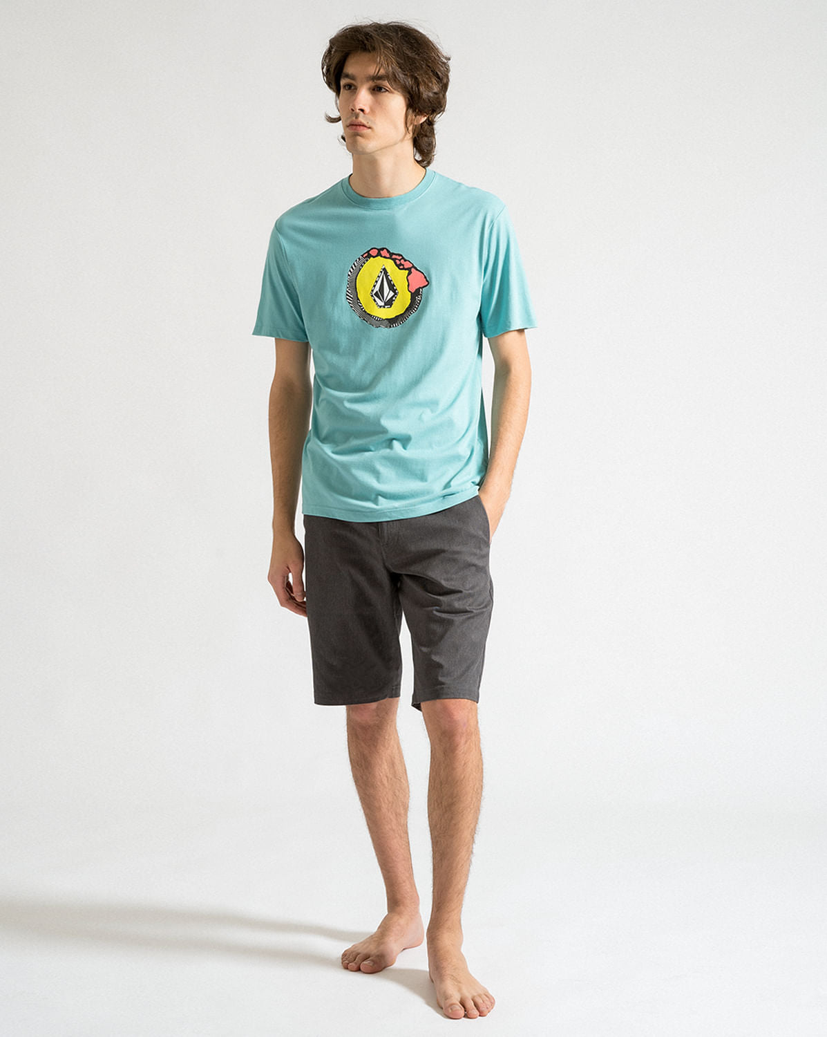 Camiseta Volcom Regular Looper Azul