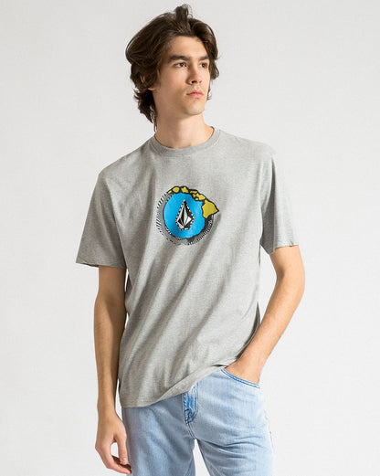 Camiseta Volcom Regular Looper Cinza