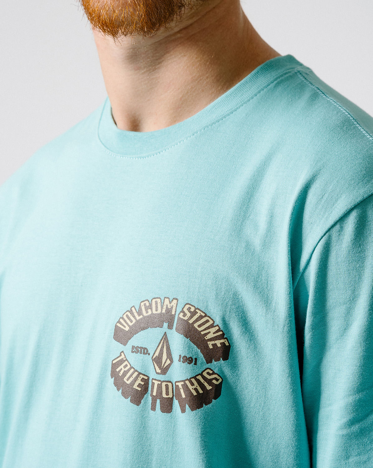 Camiseta Volcom Long Fit Mechanic Azul