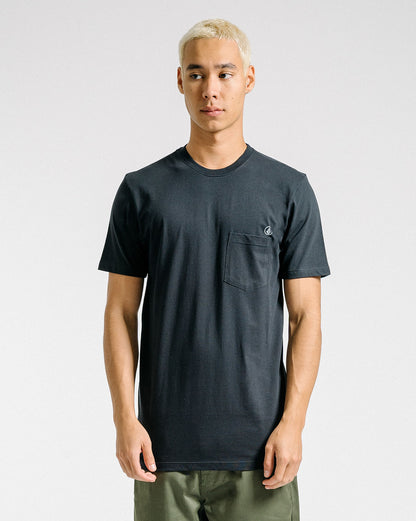 Camiseta Volcom Long Fit Solid Pocket Preta