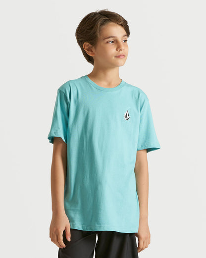 Camiseta Volcom Regular Iconic Stone Juvenil Azul