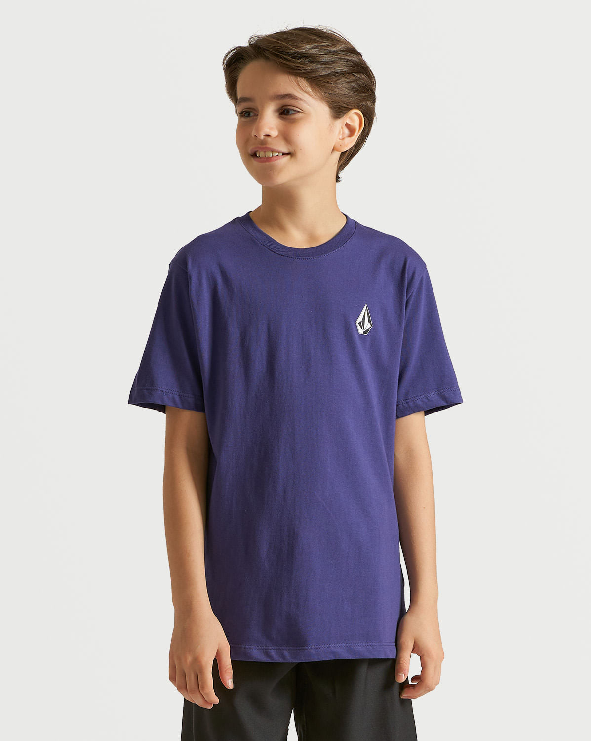 Camiseta Volcom Regular Iconic Stone Juvenil Azul