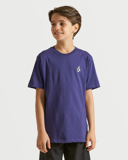 Camiseta Volcom Regular Iconic Stone Juvenil Azul