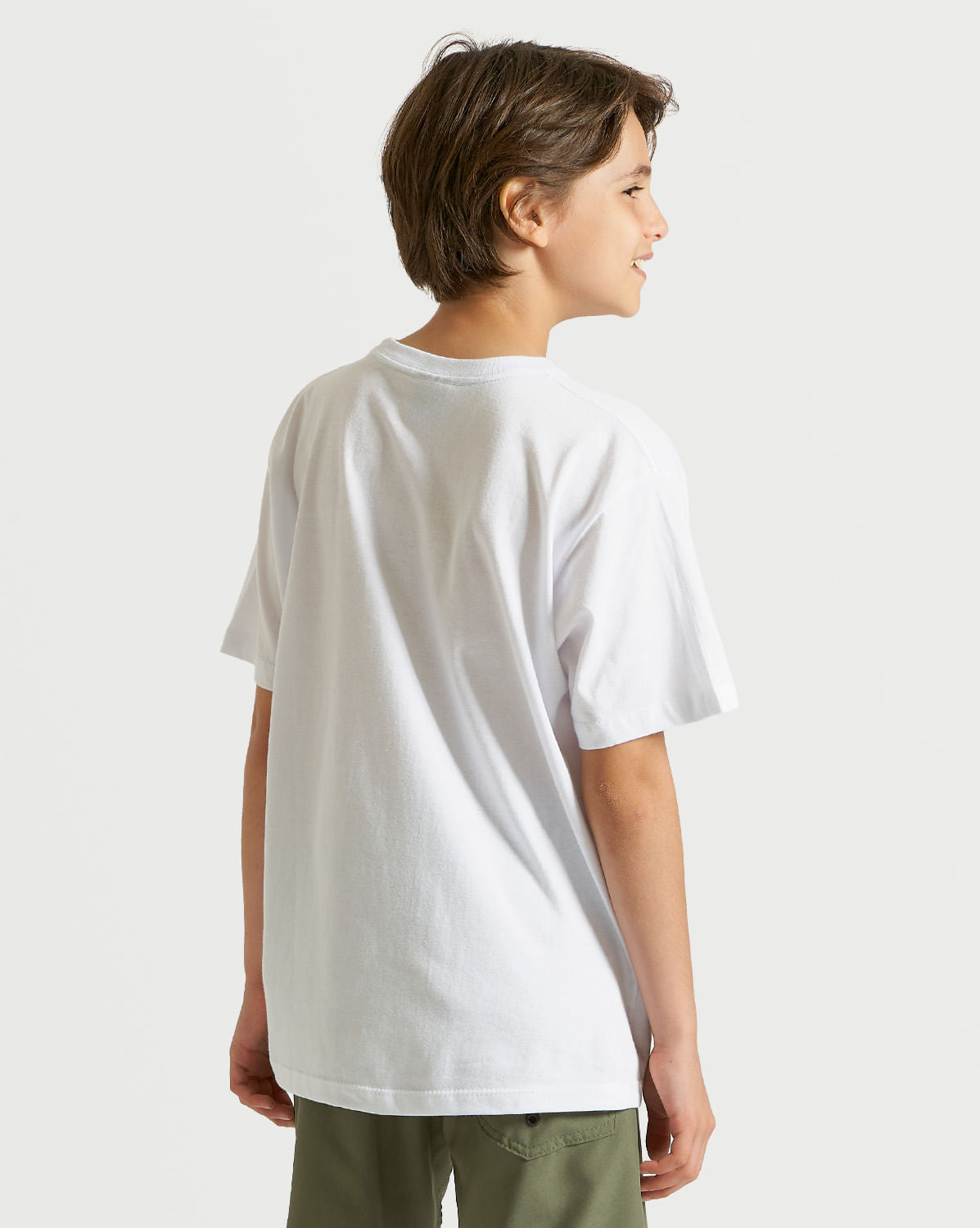 Camiseta Volcom Regular Iconic Stone Juvenil Branca