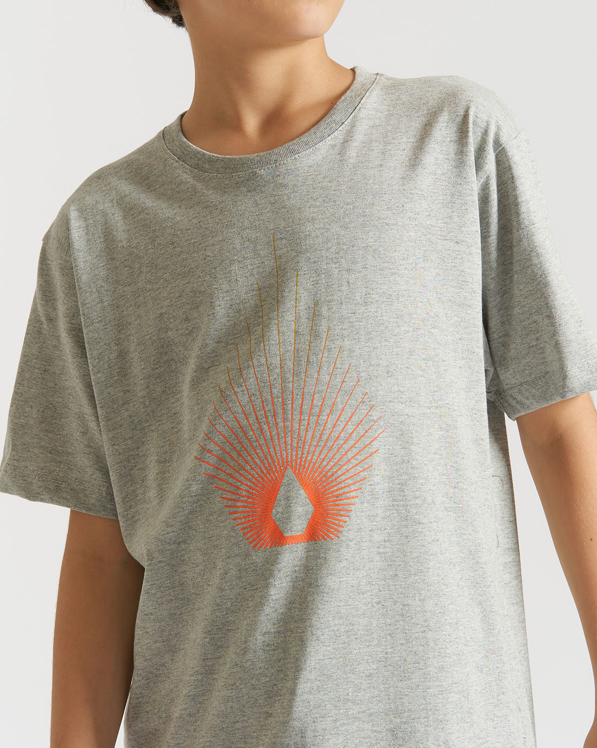 Camiseta Volcom Regular Blister Juvenil Cinza