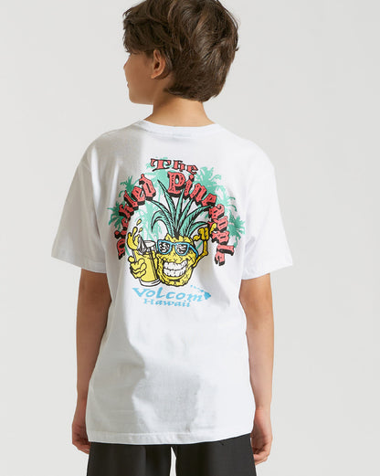 Camiseta Volcom Regular Pickled Juvenil Branca