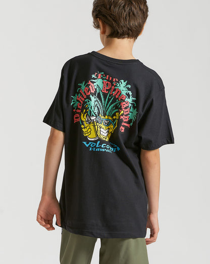 Camiseta Volcom Regular Pickled Juvenil Preta